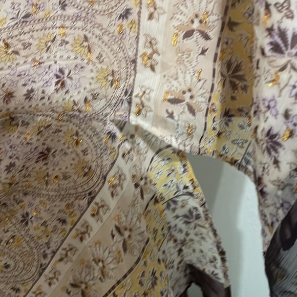 Ann Taylor Tan Cream Smocked Midi Dress - Picture 12 of 14